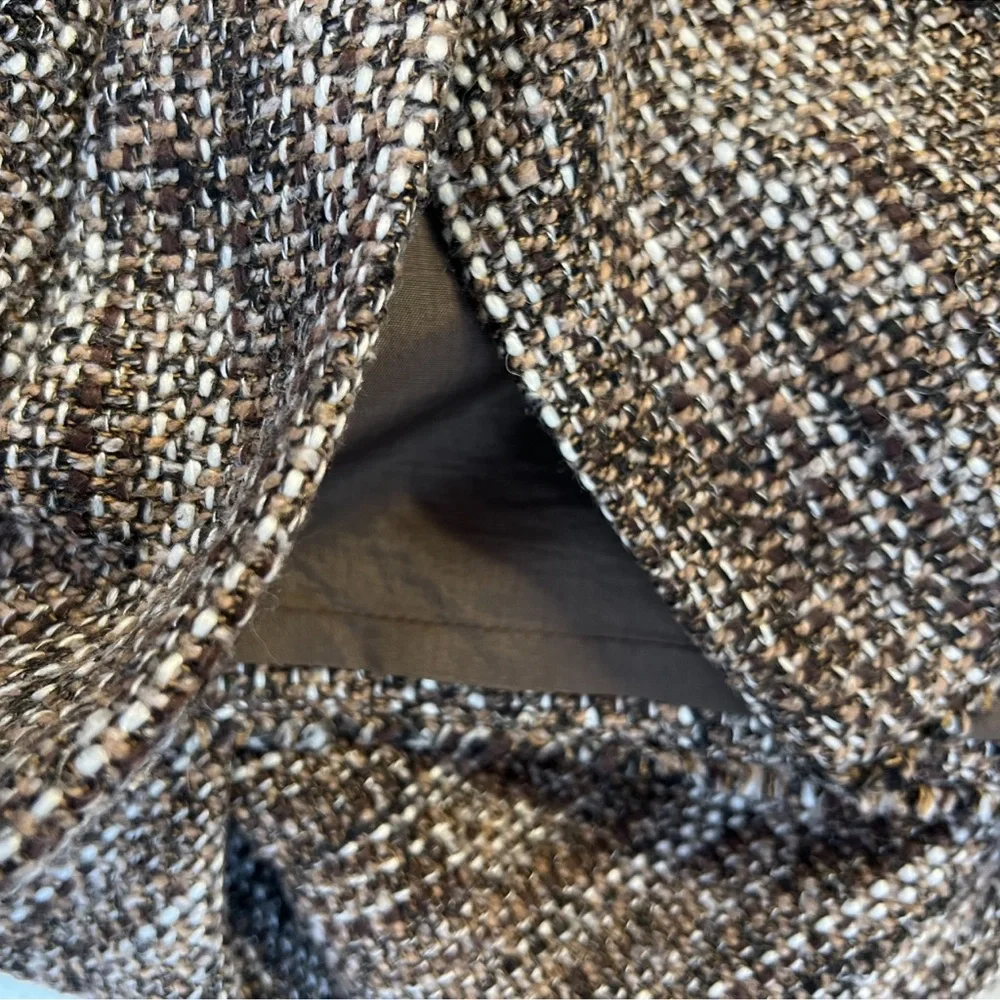 Michael Kors Women’s Sleeveless Tweed Sheath Brown/Black/Cream Dress SZ 6